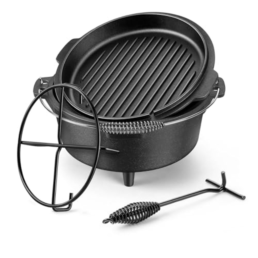 Camp Dutch Oven Cast - Panci Besi Cor 7 QT, Panci