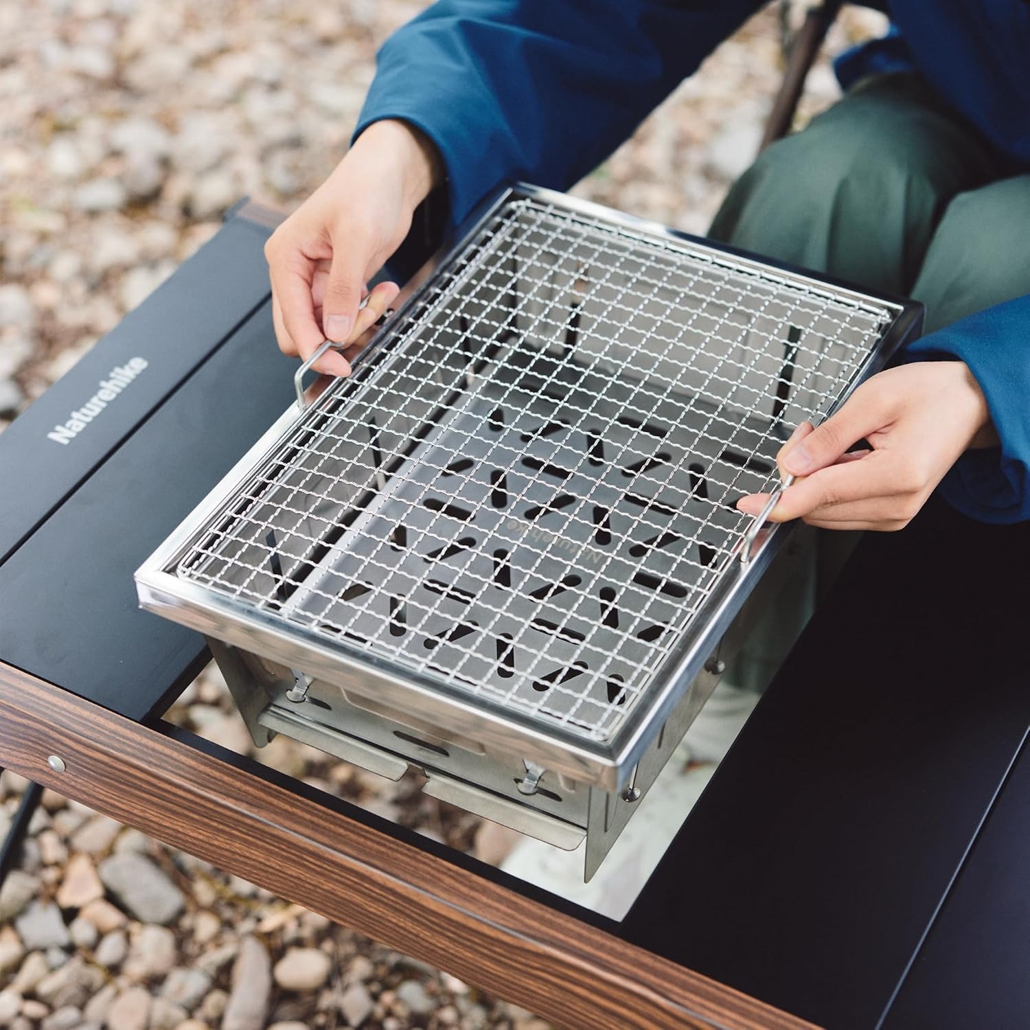 Pemanggang Arang Camping Natur - Camping Cooking Table ulasan dan harga
