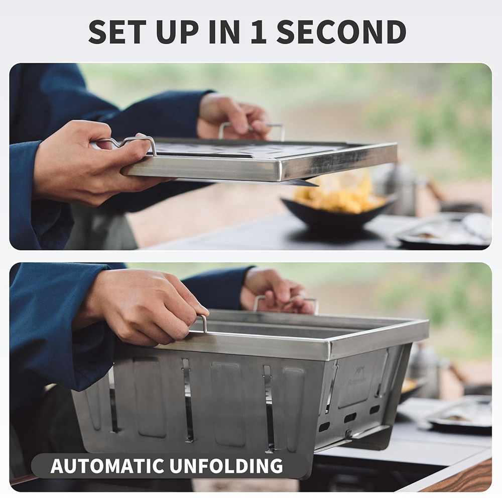 Pemanggang Arang Camping Natur - Camping Cooking Table ulasan dan harga