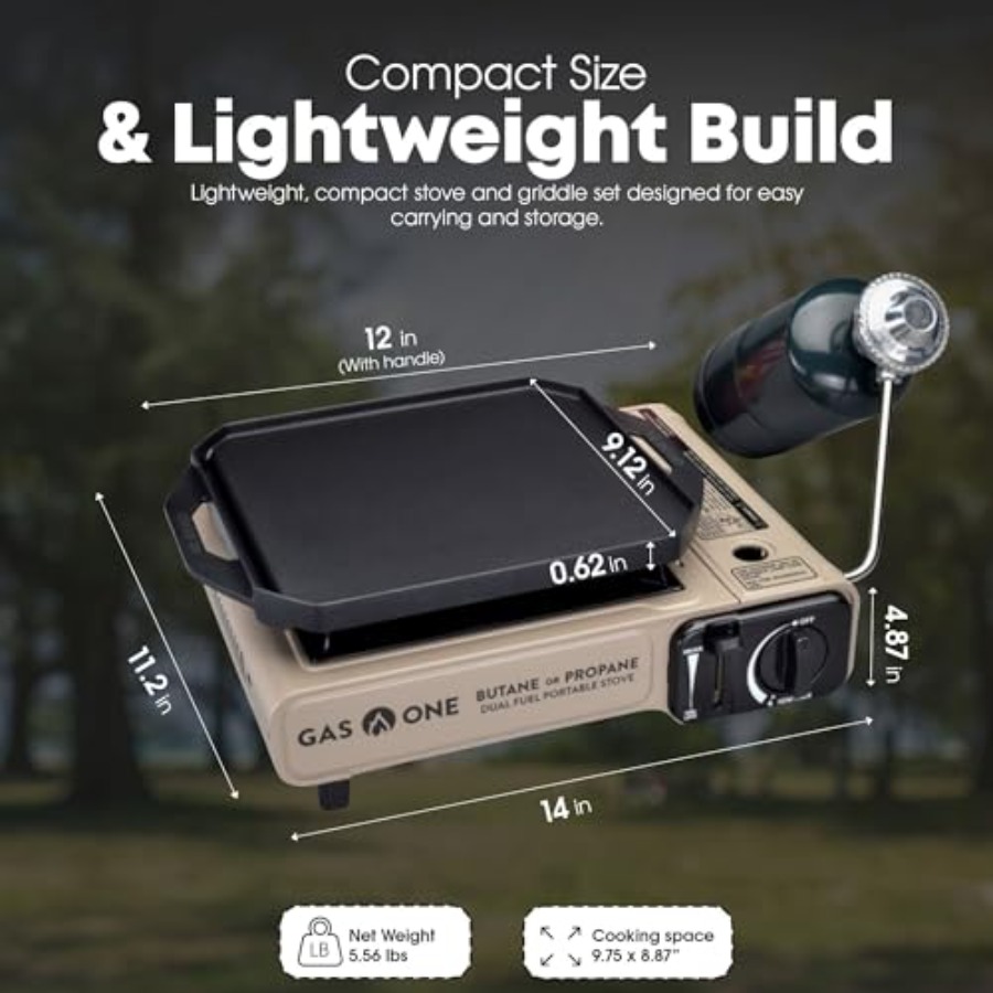 GasOne GS-3400P-KIT Kompor Gas - Camping Cooking Flat Top ulasan dan harga