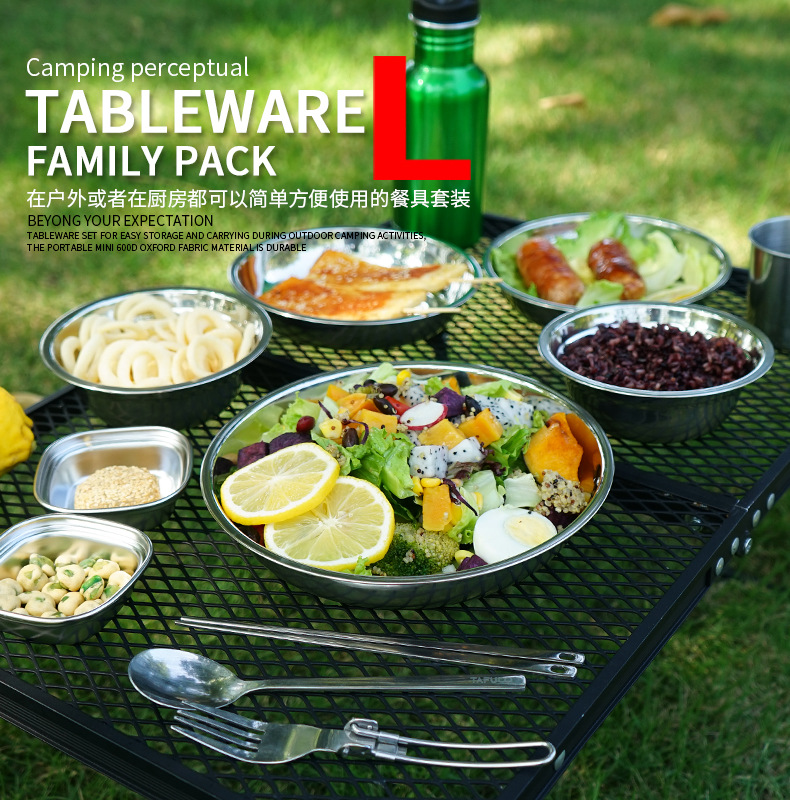 Set Peralatan Makan Portabel u - Camping Cooking Dining Set ulasan dan harga