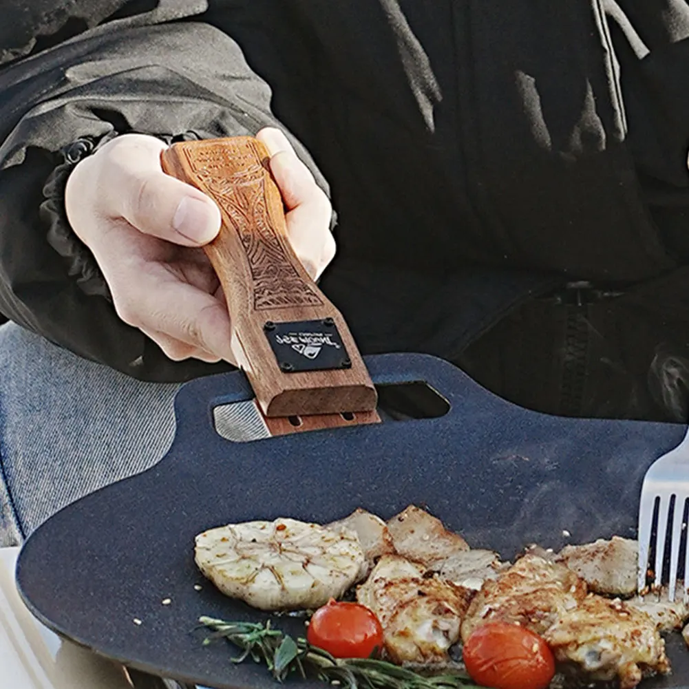 Pegangan Wajan Panggangan Kayu - Camping Hiking Cooking ulasan dan harga