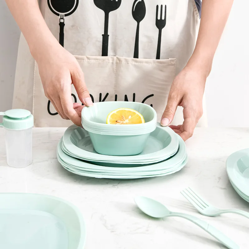 Set Peralatan Makan Plastik Po - Camping Cooking Dining Set ulasan dan harga