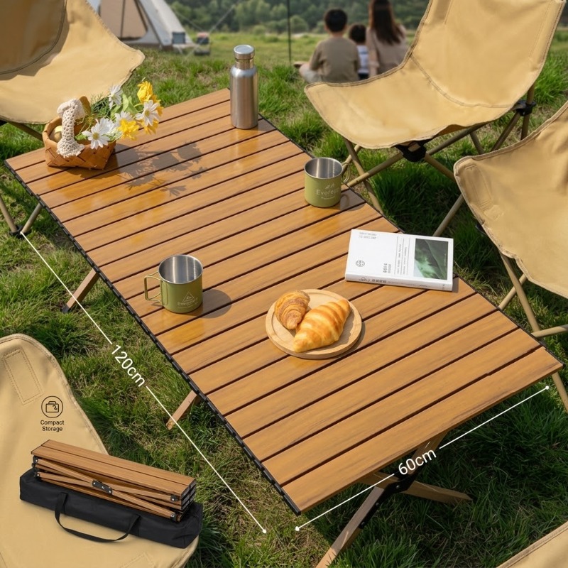 Meja Lipat Portabel untuk Memb - Camping Cooking Table ulasan dan harga