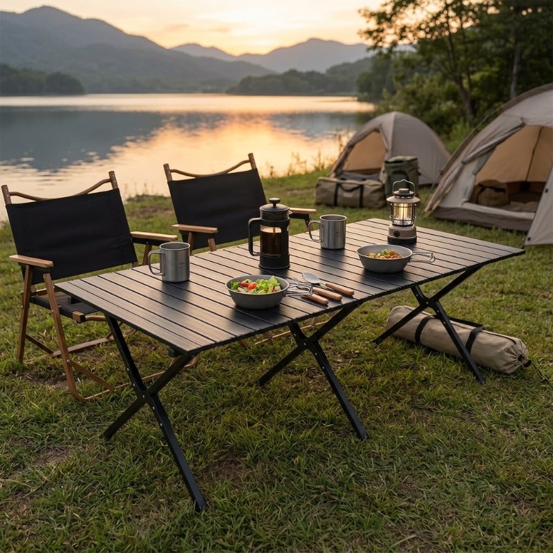 Meja Lipat Portabel untuk Memb - Camping Cooking Table ulasan dan harga