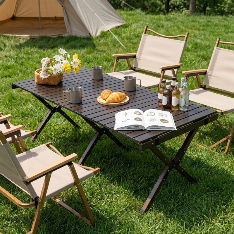 Meja Lipat Portabel untuk Memb - Camping Cooking Table ulasan dan harga